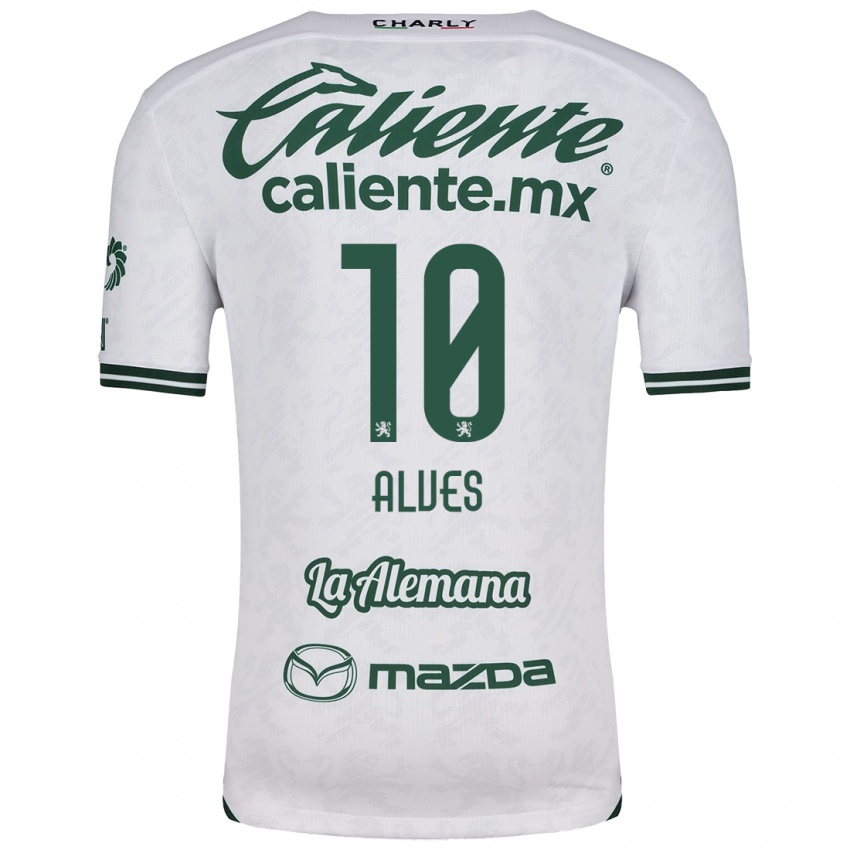 Kinderen Maria Alves #10 Wit Groen Uitshirt Uittenue 2024/25 T-Shirt