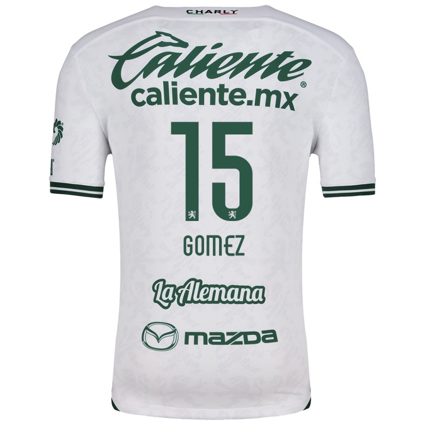 Kinderen Paulina Gómez #15 Wit Groen Uitshirt Uittenue 2024/25 T-Shirt