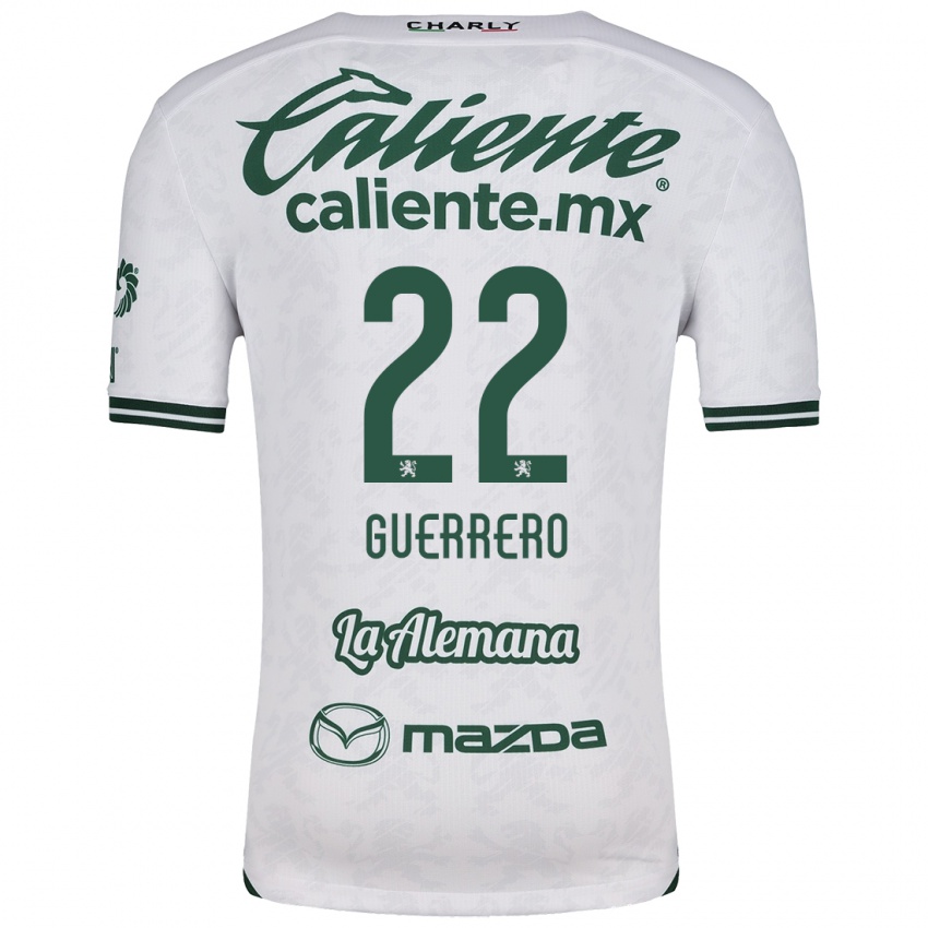 Kinderen África Guerrero #22 Wit Groen Uitshirt Uittenue 2024/25 T-Shirt