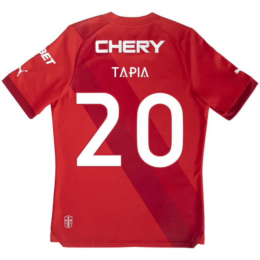 Kinderen Gonzalo Tapia #20 Rood Wit Uitshirt Uittenue 2024/25 T-Shirt