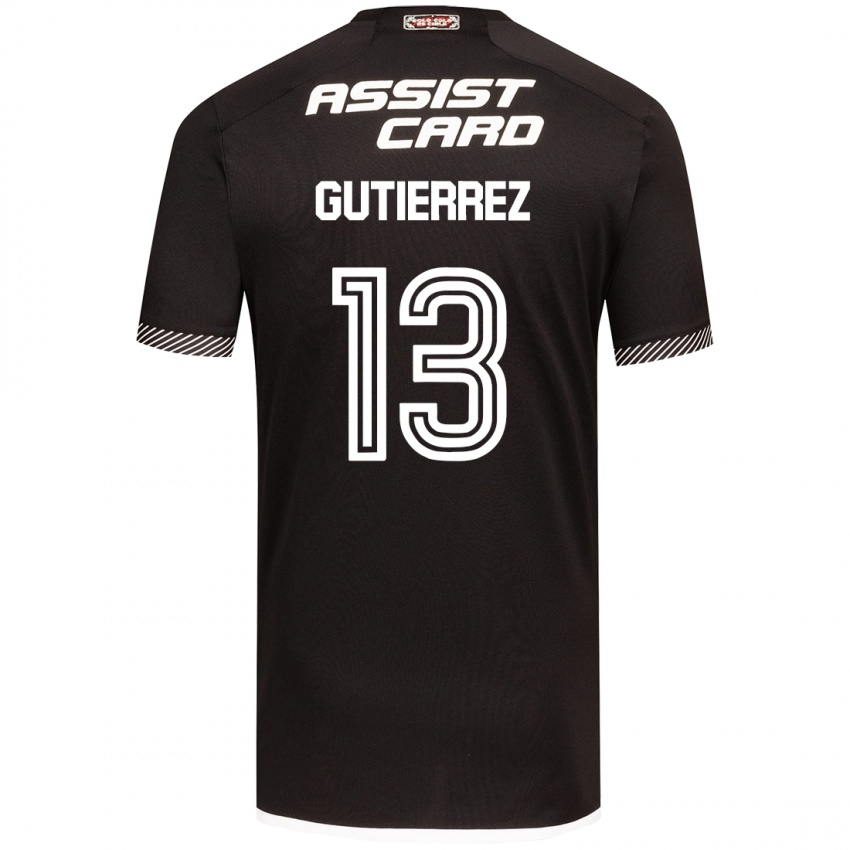 Kinderen Bruno Gutiérrez #13 Zwart Wit Uitshirt Uittenue 2024/25 T-Shirt