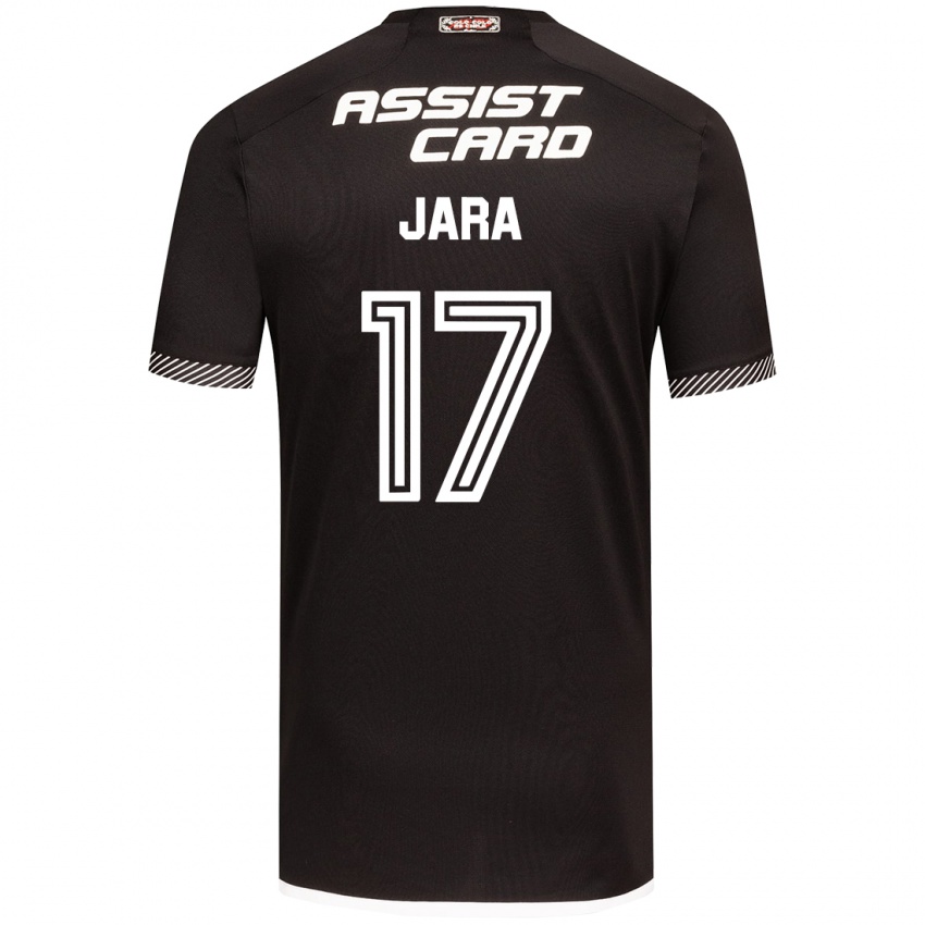 Kinderen Ignacio Jara #17 Zwart Wit Uitshirt Uittenue 2024/25 T-Shirt