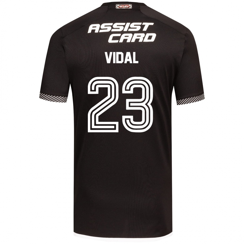 Kinderen Arturo Vidal #23 Zwart Wit Uitshirt Uittenue 2024/25 T-Shirt