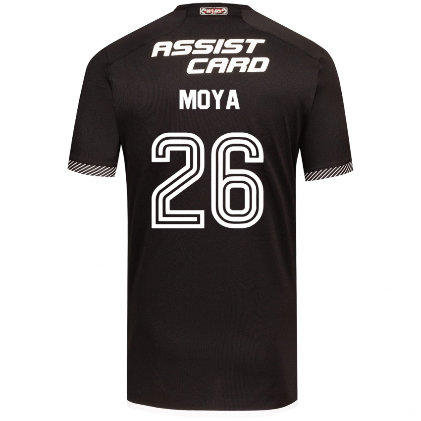 Kinderen Matías Moya #26 Zwart Wit Uitshirt Uittenue 2024/25 T-Shirt