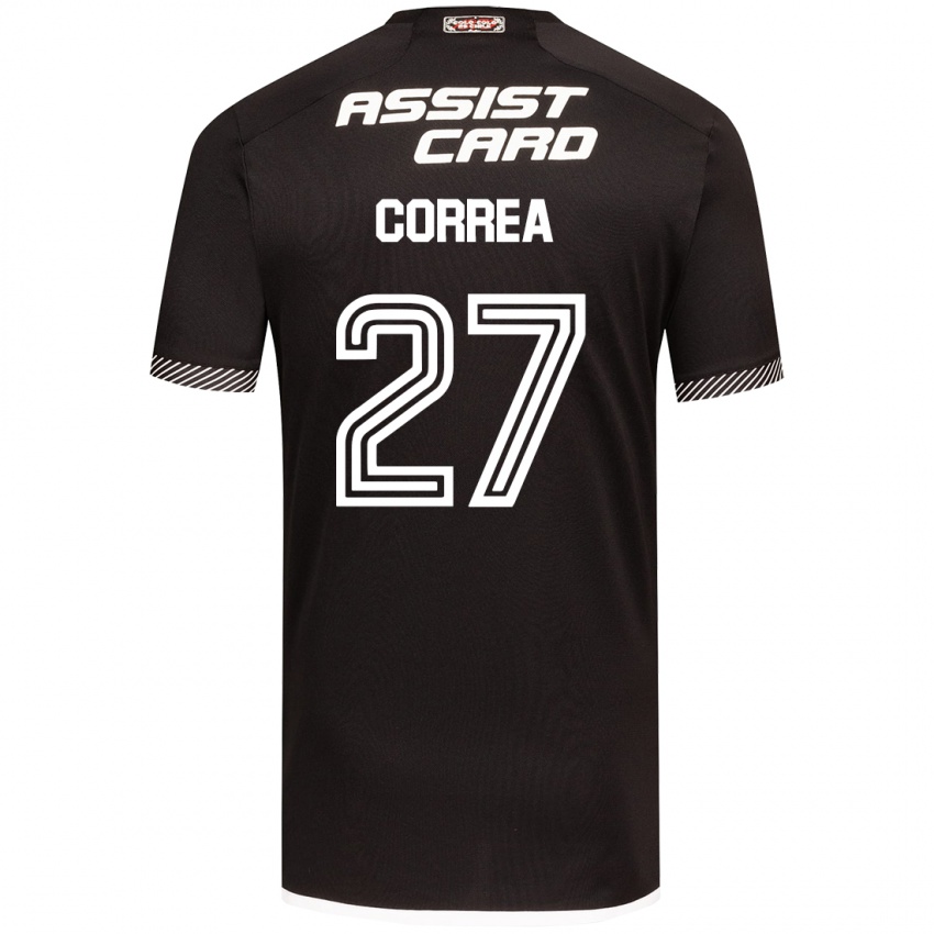 Kinderen Javier Correa #27 Zwart Wit Uitshirt Uittenue 2024/25 T-Shirt