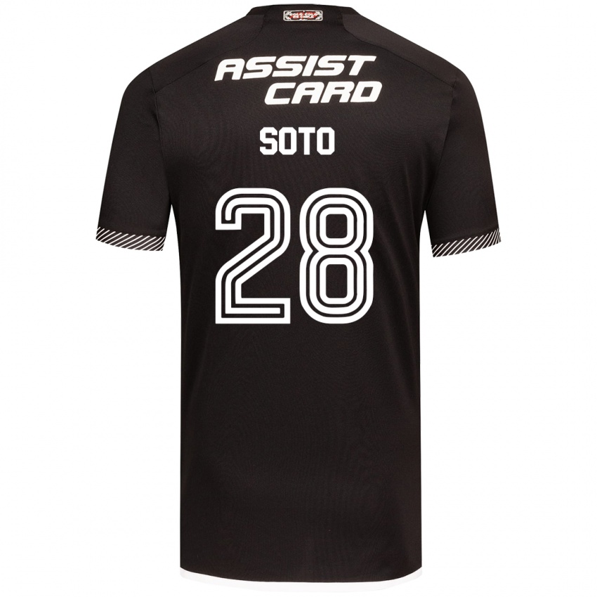 Kinderen Lucas Soto #28 Zwart Wit Uitshirt Uittenue 2024/25 T-Shirt