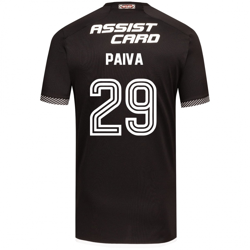 Kinderen Guillermo Paiva #29 Zwart Wit Uitshirt Uittenue 2024/25 T-Shirt