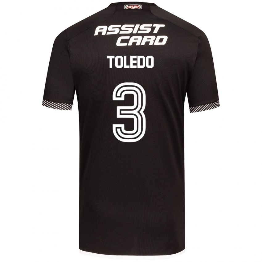 Kinderen Miguel Toledo #3 Zwart Wit Uitshirt Uittenue 2024/25 T-Shirt