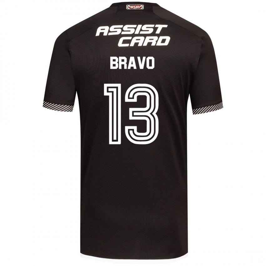 Kinderen Santiago Bravo #13 Zwart Wit Uitshirt Uittenue 2024/25 T-Shirt