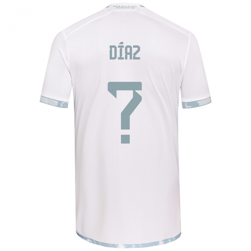 Kinderen Antonio Díaz #0 Wit Grijs Uitshirt Uittenue 2024/25 T-Shirt