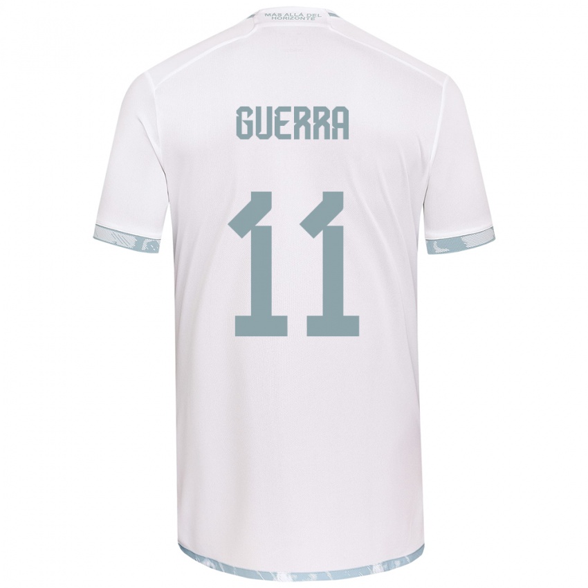 Kinderen Nicolás Guerra #11 Wit Grijs Uitshirt Uittenue 2024/25 T-Shirt