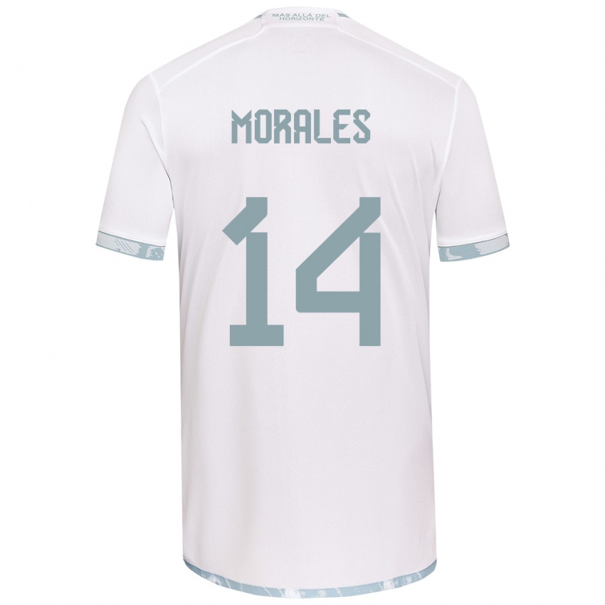 Kinderen Marcelo Morales #14 Wit Grijs Uitshirt Uittenue 2024/25 T-Shirt