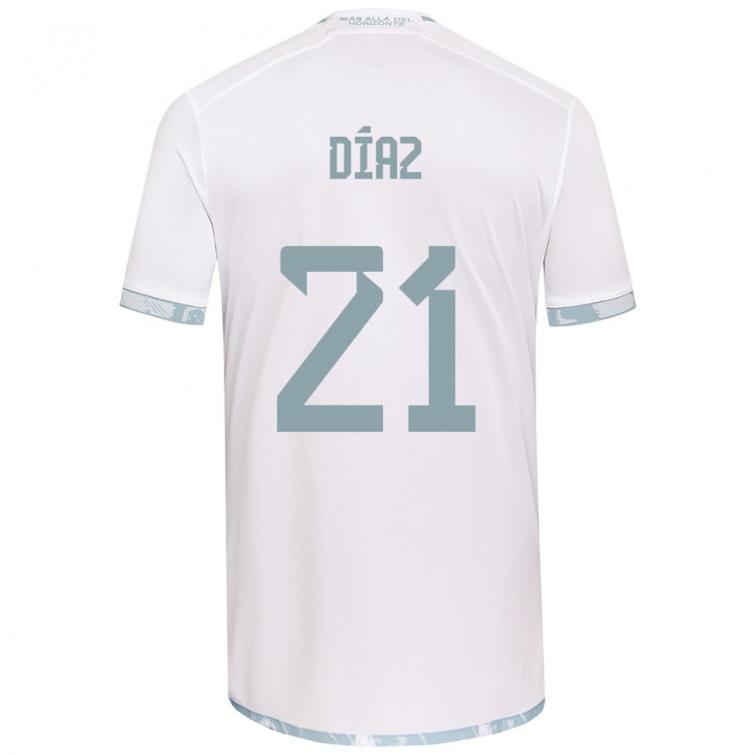 Kinderen Marcelo Díaz #21 Wit Grijs Uitshirt Uittenue 2024/25 T-Shirt