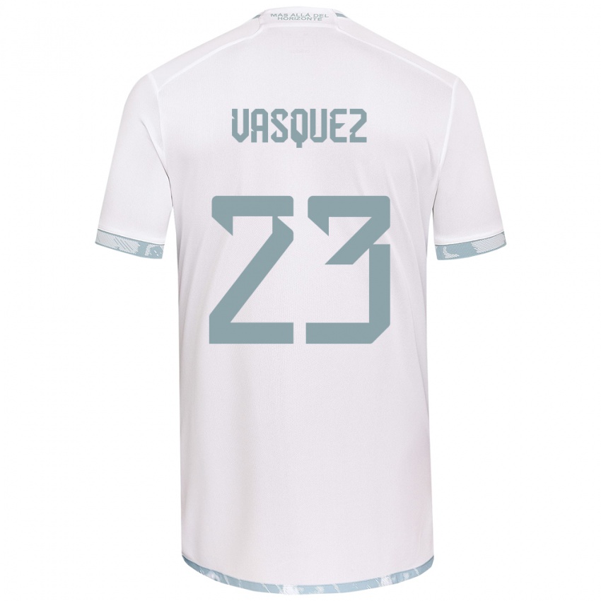 Kinderen Ignacio Vásquez #23 Wit Grijs Uitshirt Uittenue 2024/25 T-Shirt