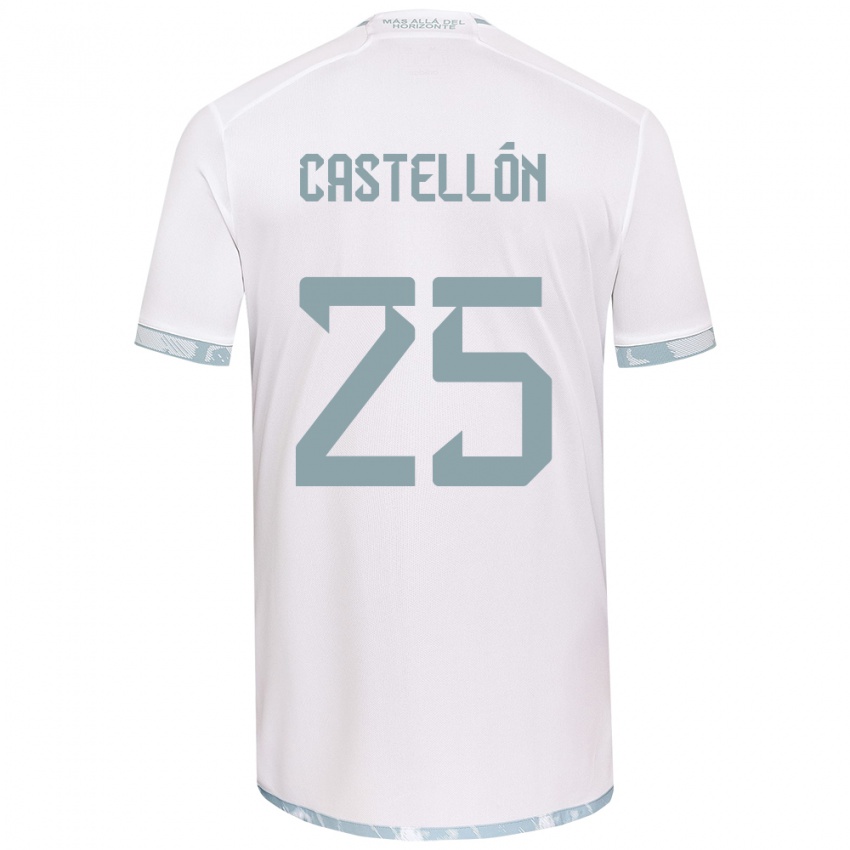 Kinderen Gabriel Castellón #25 Wit Grijs Uitshirt Uittenue 2024/25 T-Shirt