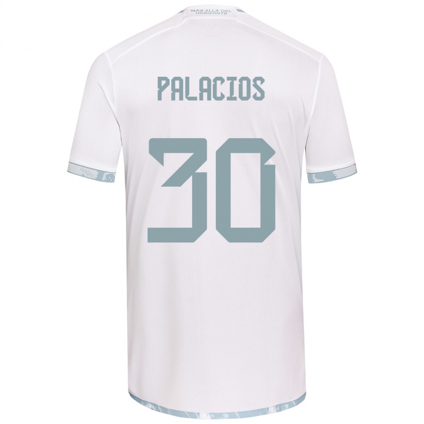 Kinderen Cristian Palacios #30 Wit Grijs Uitshirt Uittenue 2024/25 T-Shirt