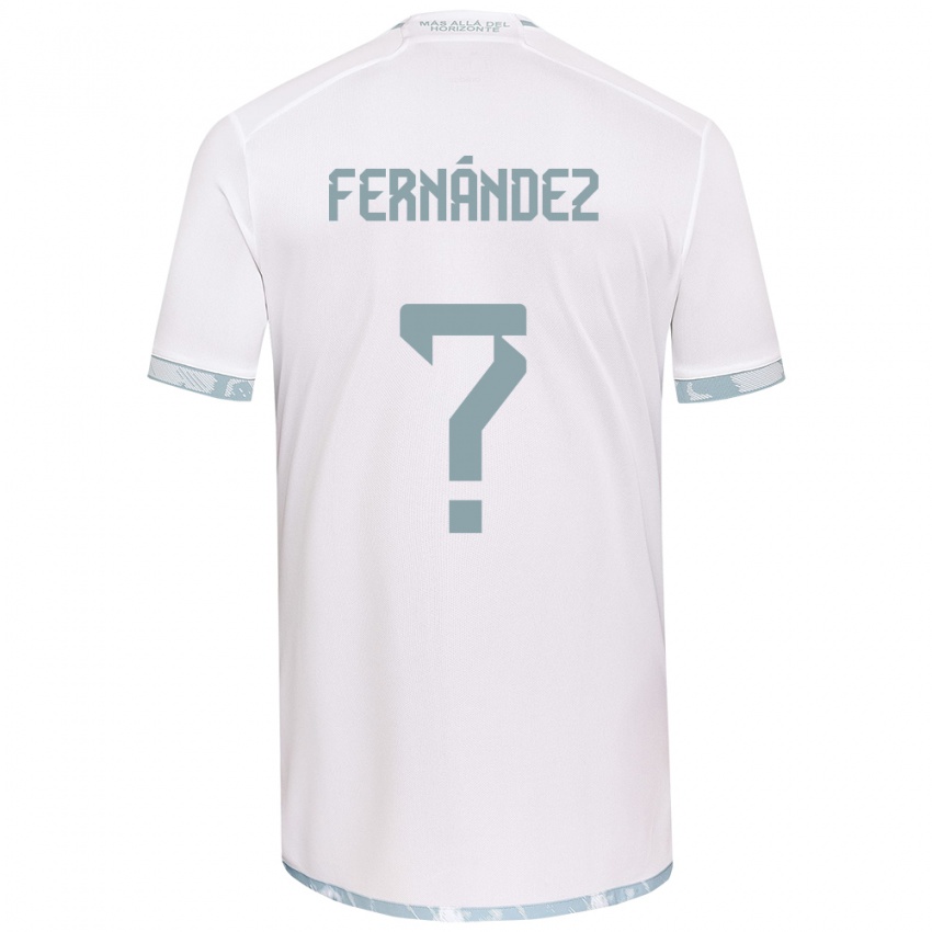 Kinderen Joaquín Fernández #0 Wit Grijs Uitshirt Uittenue 2024/25 T-Shirt