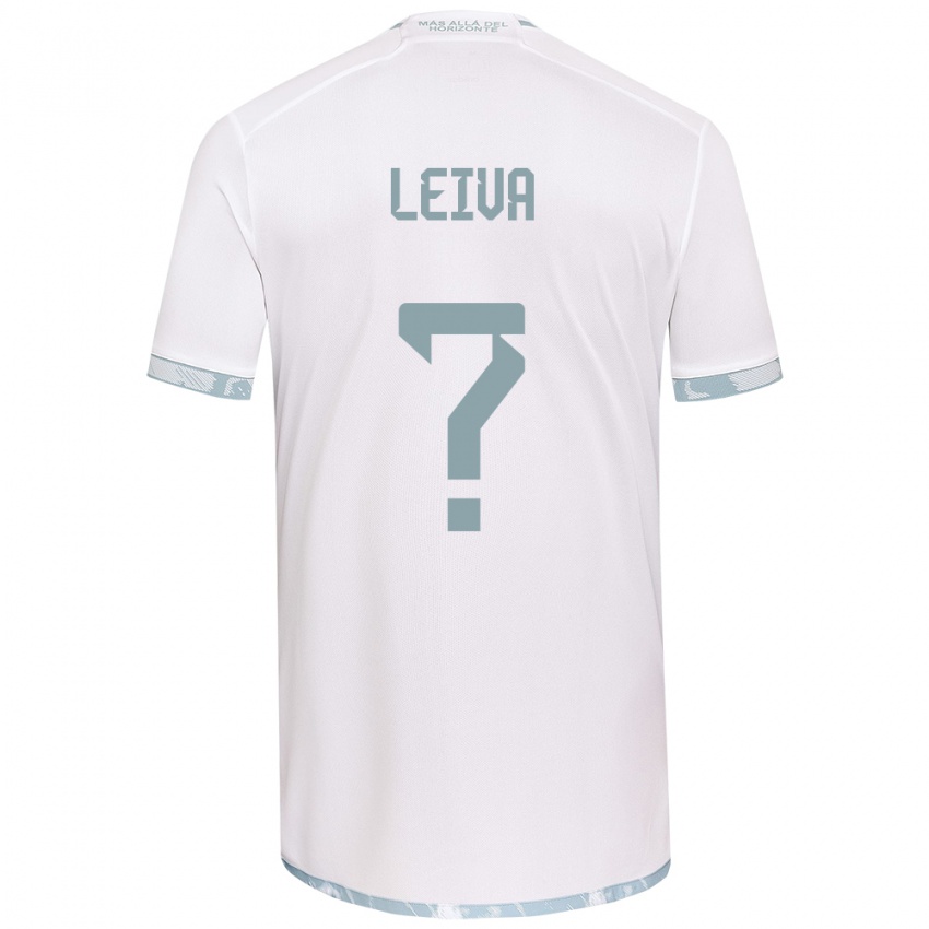 Kinderen Sergio Leiva #0 Wit Grijs Uitshirt Uittenue 2024/25 T-Shirt