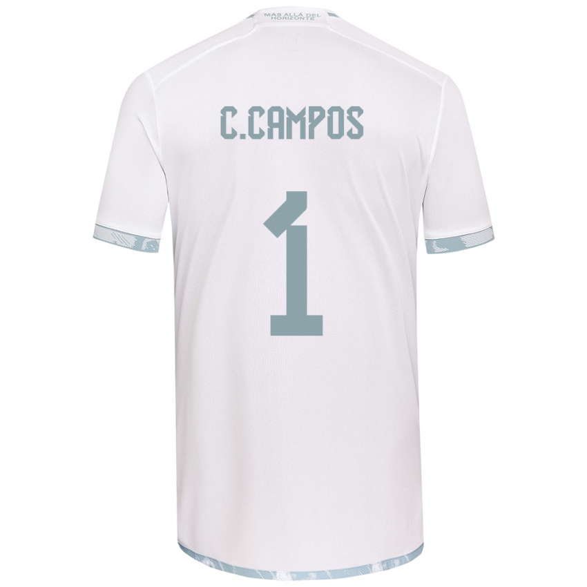 Kinderen Cristóbal Campos #1 Wit Grijs Uitshirt Uittenue 2024/25 T-Shirt