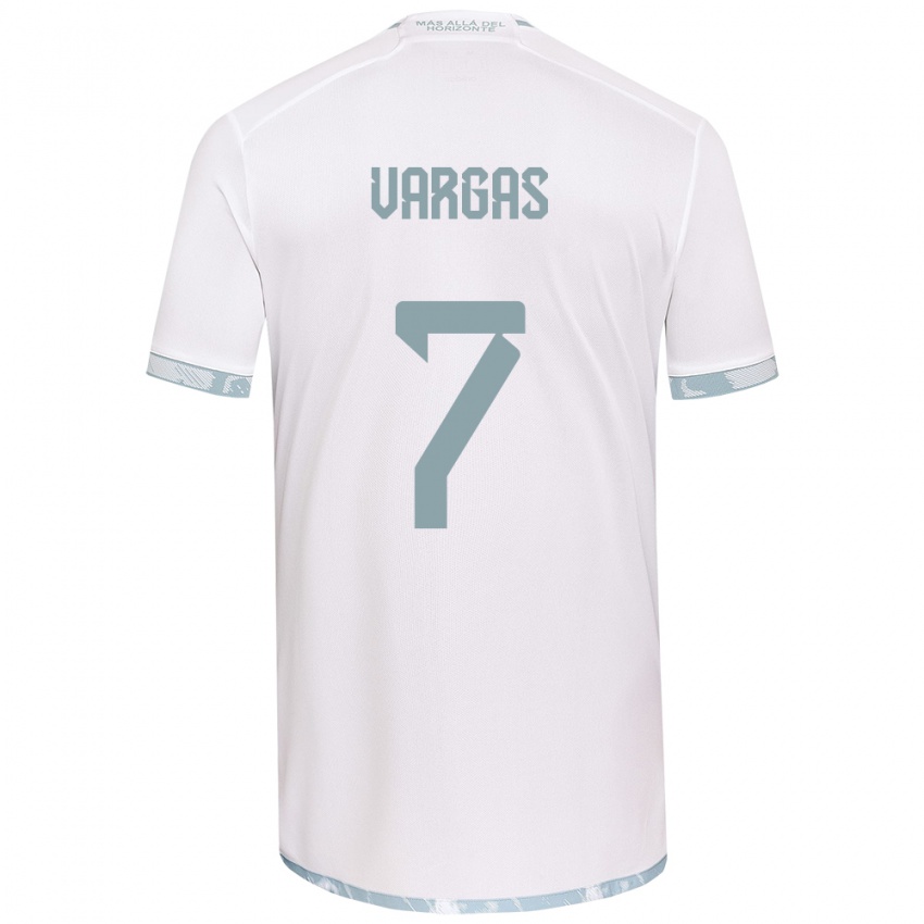 Kinderen Jeisson Vargas #7 Wit Grijs Uitshirt Uittenue 2024/25 T-Shirt