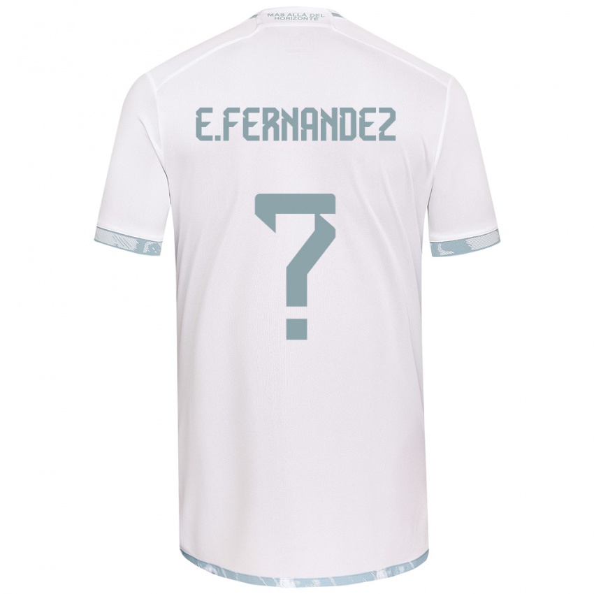 Kinderen Enzo Fernández #0 Wit Grijs Uitshirt Uittenue 2024/25 T-Shirt