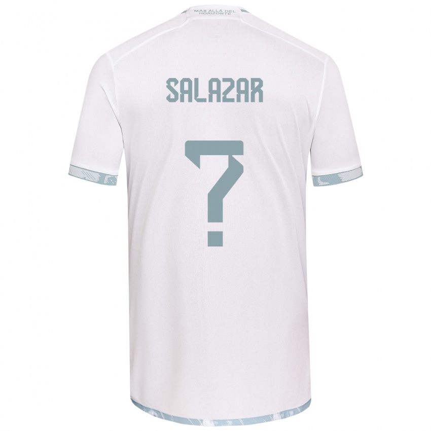 Kinderen Yahir Salazar #0 Wit Grijs Uitshirt Uittenue 2024/25 T-Shirt