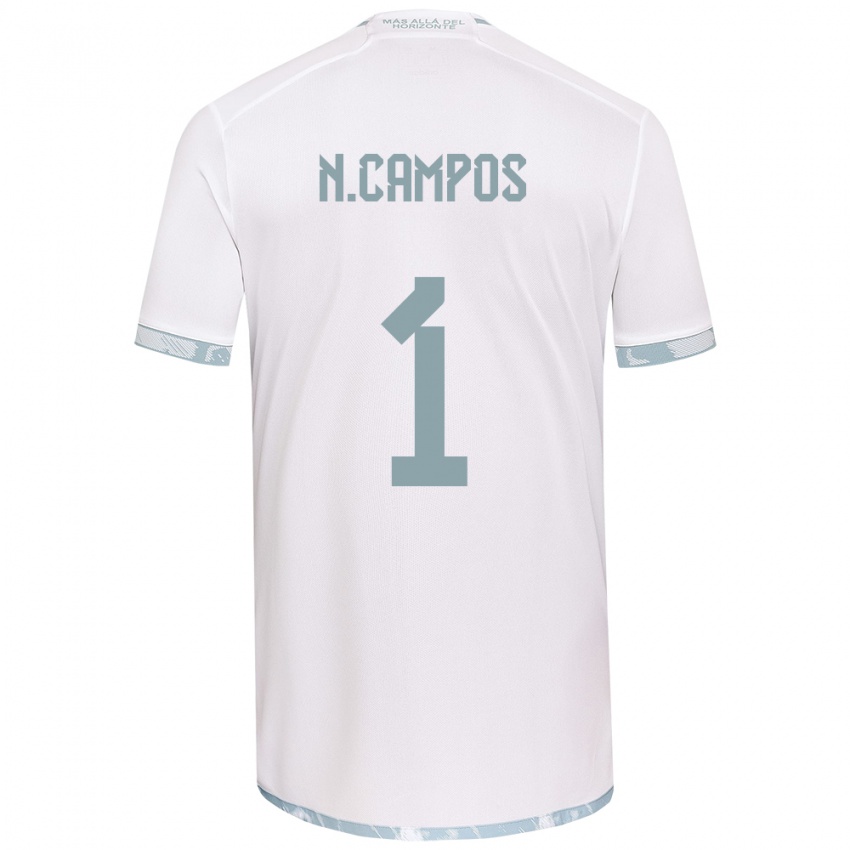 Kinderen Natalia Campos #1 Wit Grijs Uitshirt Uittenue 2024/25 T-Shirt