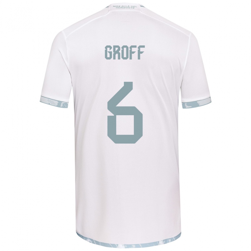 Kinderen Llanka Groff #6 Wit Grijs Uitshirt Uittenue 2024/25 T-Shirt