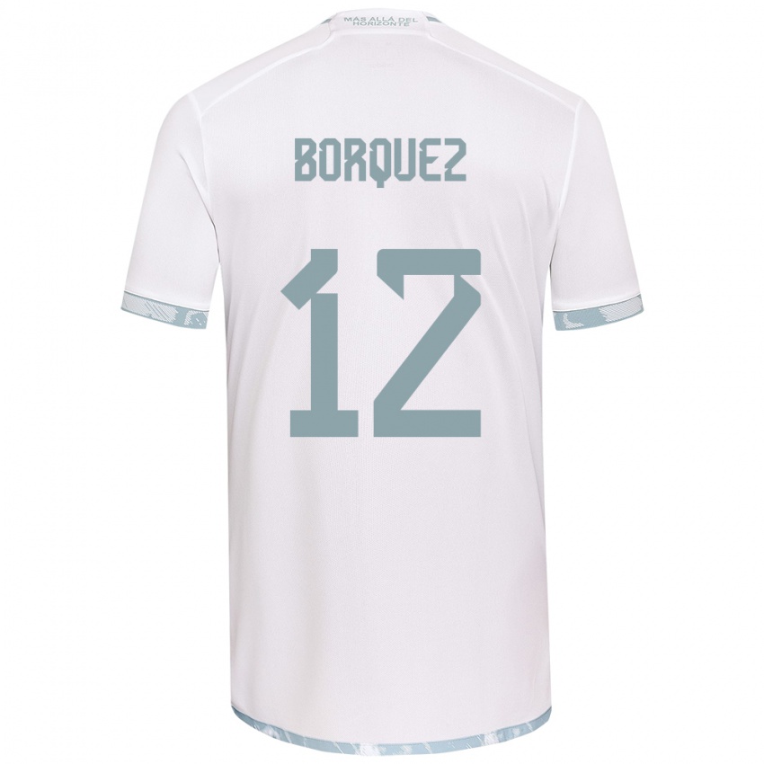 Kinderen Gabriela Bórquez #12 Wit Grijs Uitshirt Uittenue 2024/25 T-Shirt