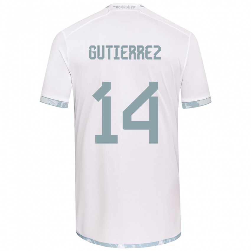 Kinderen Ana Gutiérrez #14 Wit Grijs Uitshirt Uittenue 2024/25 T-Shirt