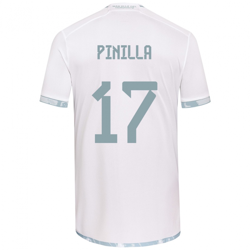 Kinderen Fernanda Pinilla #17 Wit Grijs Uitshirt Uittenue 2024/25 T-Shirt