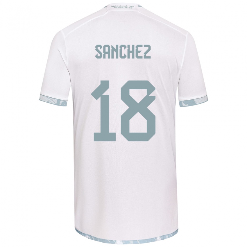 Kinderen Bárbara Sánchez #18 Wit Grijs Uitshirt Uittenue 2024/25 T-Shirt