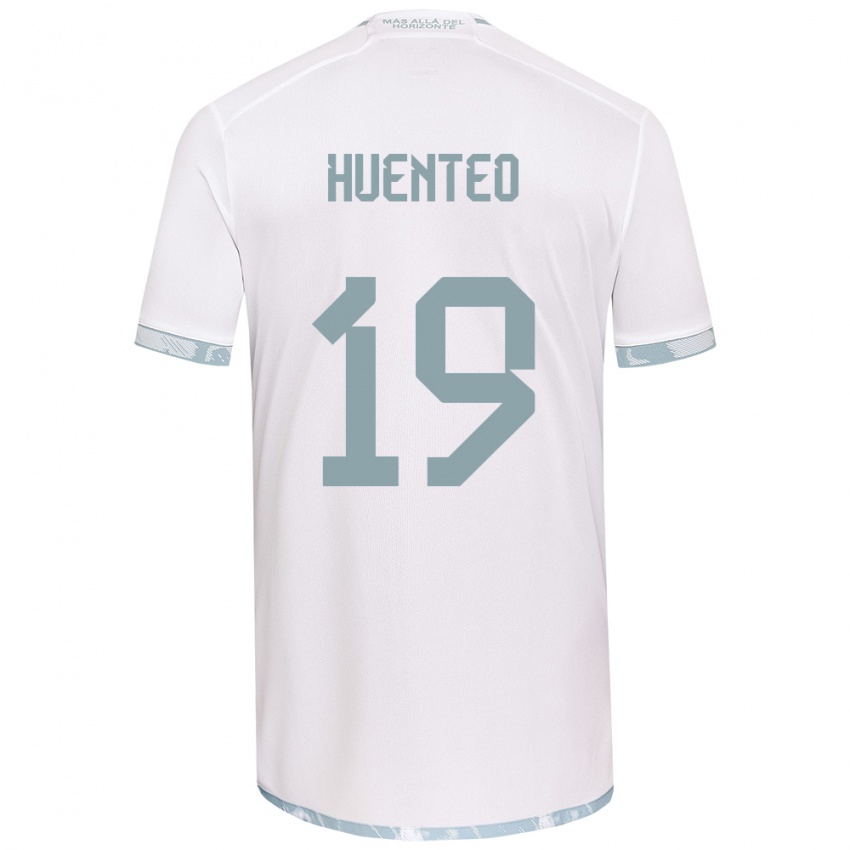 Kinderen Yessenia Huenteo #19 Wit Grijs Uitshirt Uittenue 2024/25 T-Shirt