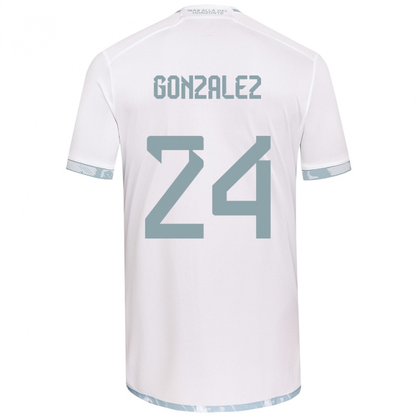 Kinderen Emma González #24 Wit Grijs Uitshirt Uittenue 2024/25 T-Shirt