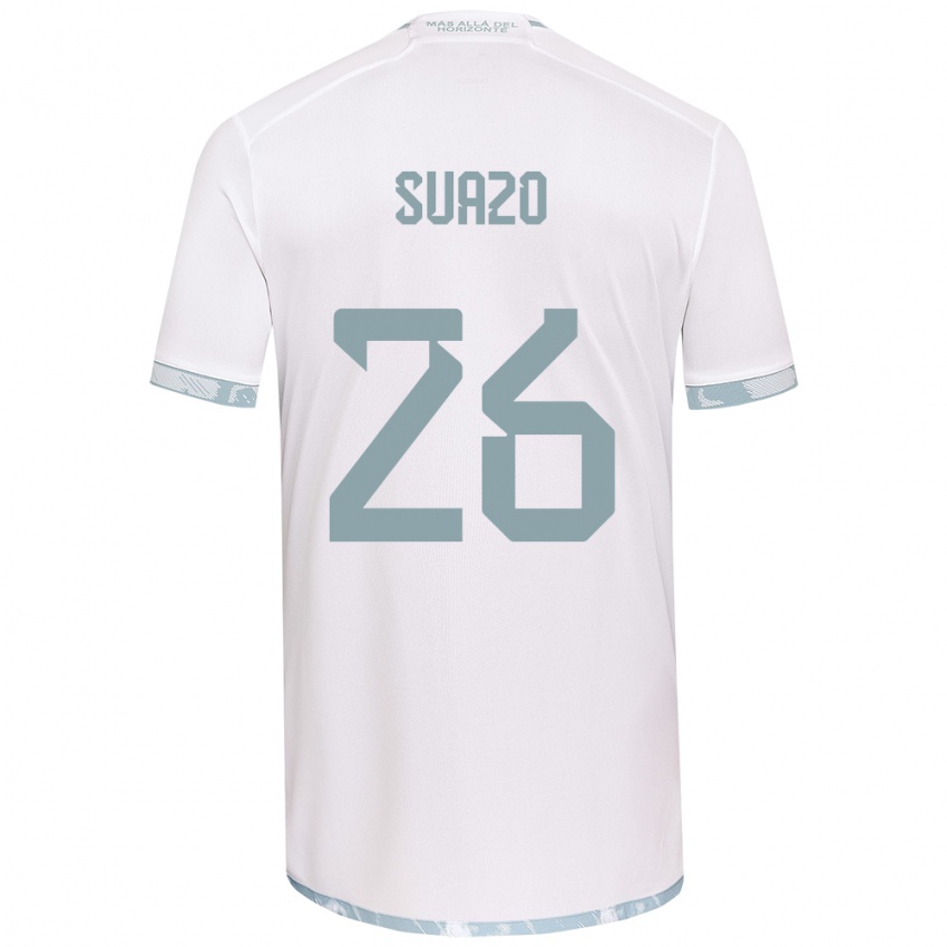 Kinderen Gretzel Suazo #26 Wit Grijs Uitshirt Uittenue 2024/25 T-Shirt