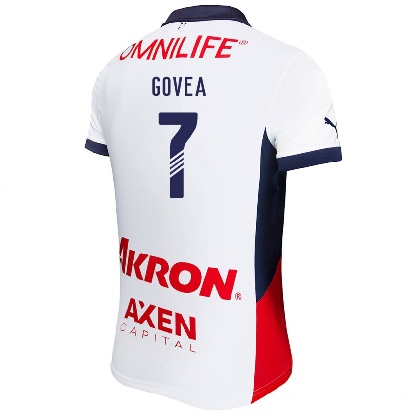 Kinderen Omar Govea #7 Wit Rood Blauw Uitshirt Uittenue 2024/25 T-Shirt