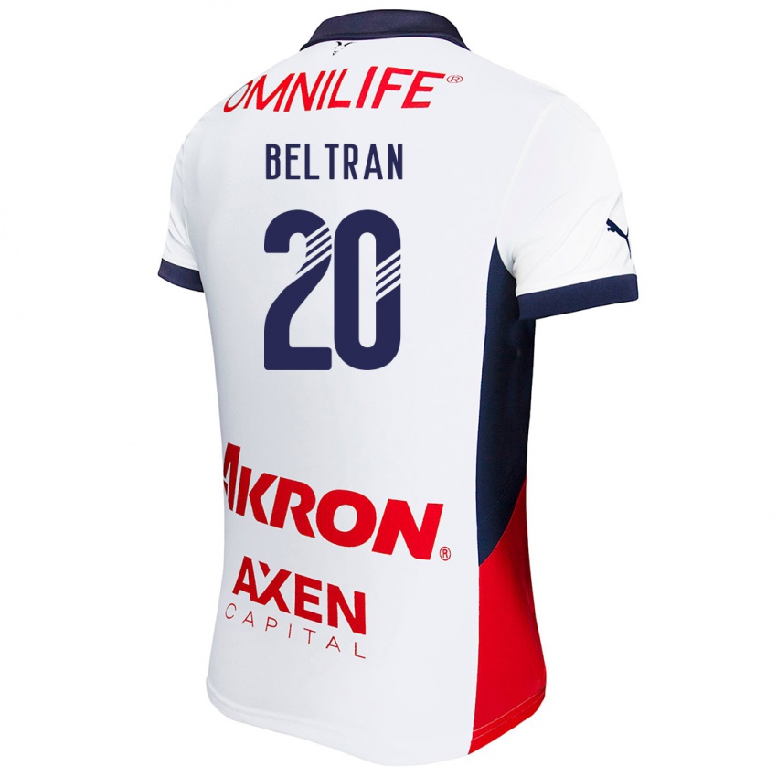 Kinderen Fernando Beltrán #20 Wit Rood Blauw Uitshirt Uittenue 2024/25 T-Shirt