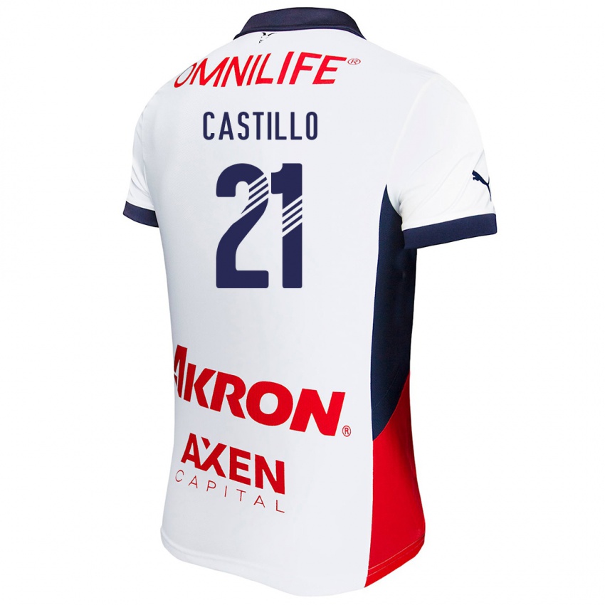 Kinderen José Castillo #21 Wit Rood Blauw Uitshirt Uittenue 2024/25 T-Shirt