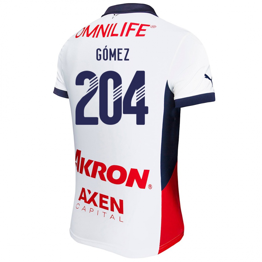 Kinderen Luis Gómez #204 Wit Rood Blauw Uitshirt Uittenue 2024/25 T-Shirt