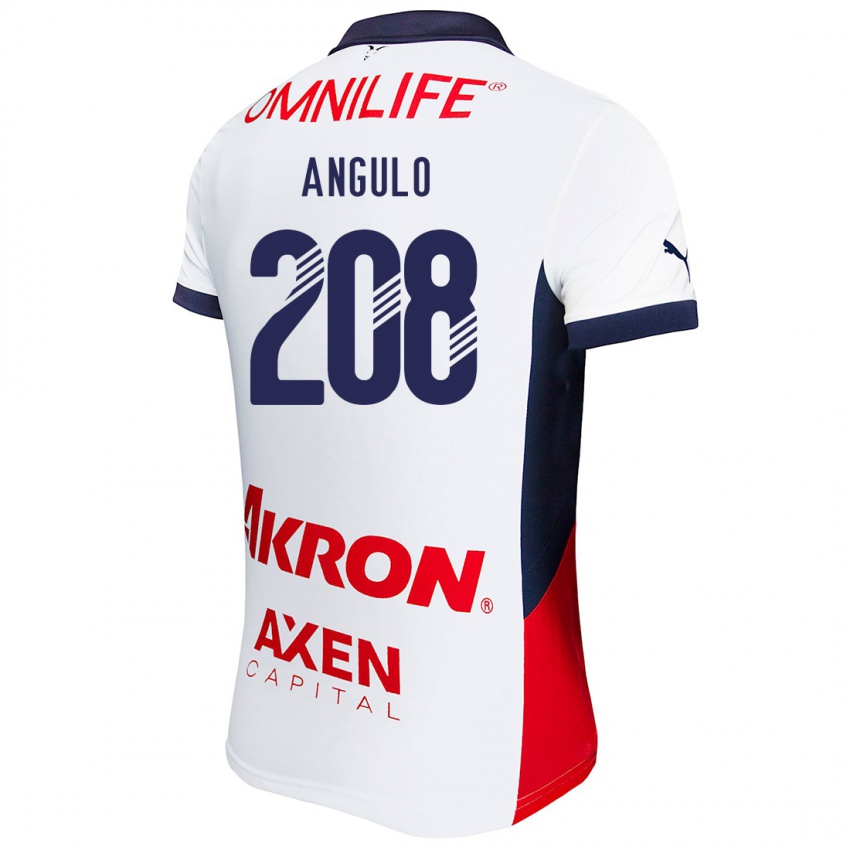 Kinderen Ismael Angulo #208 Wit Rood Blauw Uitshirt Uittenue 2024/25 T-Shirt