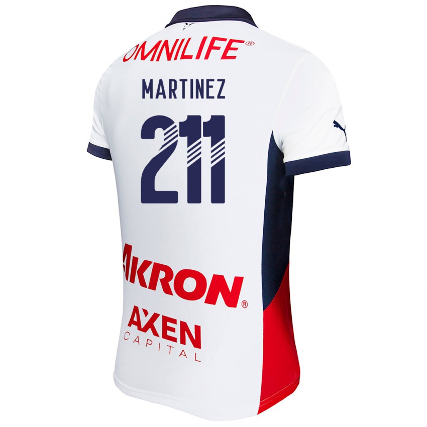 Kinderen Diego Martínez #211 Wit Rood Blauw Uitshirt Uittenue 2024/25 T-Shirt