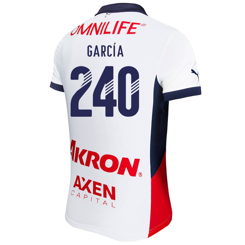 Kinderen Víctor García #240 Wit Rood Blauw Uitshirt Uittenue 2024/25 T-Shirt