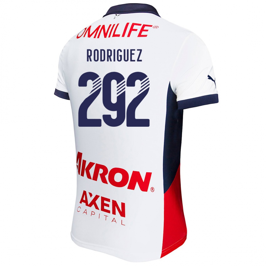 Kinderen Emiliano Rodríguez #292 Wit Rood Blauw Uitshirt Uittenue 2024/25 T-Shirt