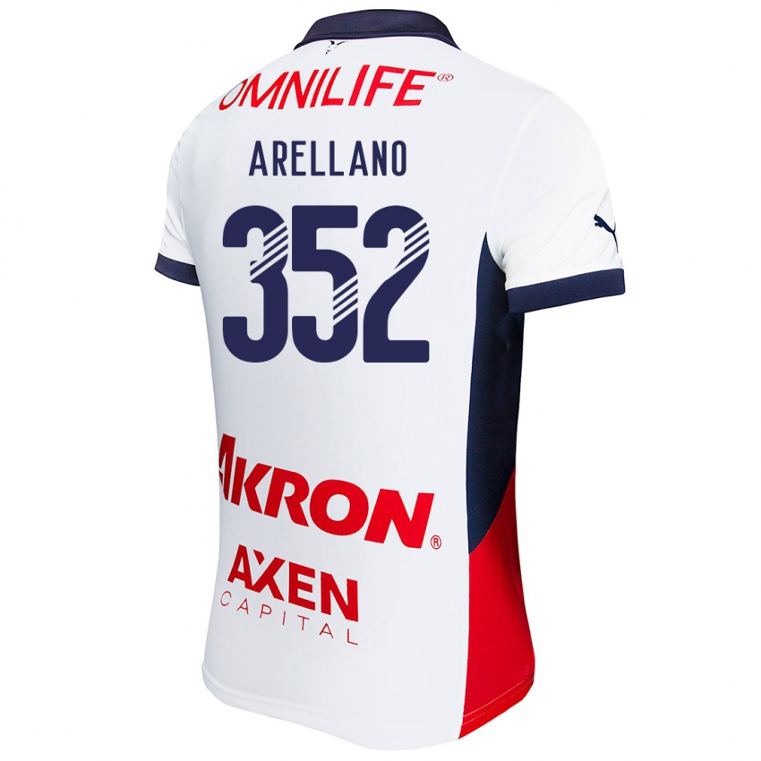 Kinderen Santiago Arellano #352 Wit Rood Blauw Uitshirt Uittenue 2024/25 T-Shirt