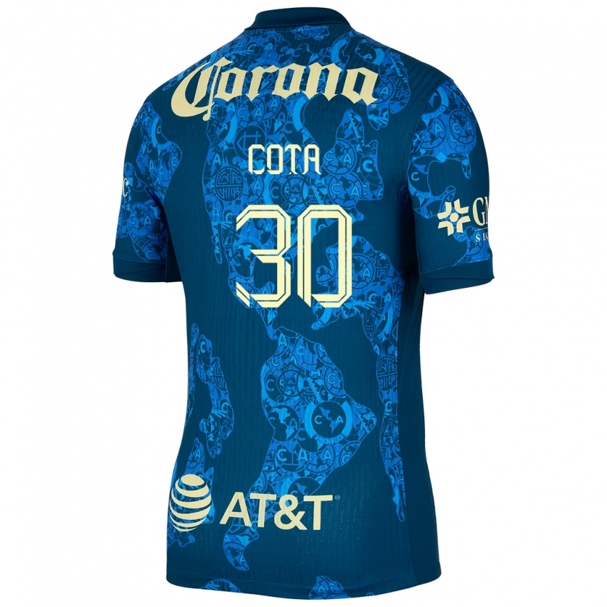 Kinderen Rodolfo Cota #30 Blauw Geel Uitshirt Uittenue 2024/25 T-Shirt