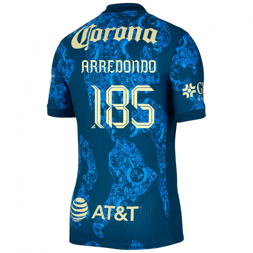 Kinderen Aarón Arredondo #185 Blauw Geel Uitshirt Uittenue 2024/25 T-Shirt