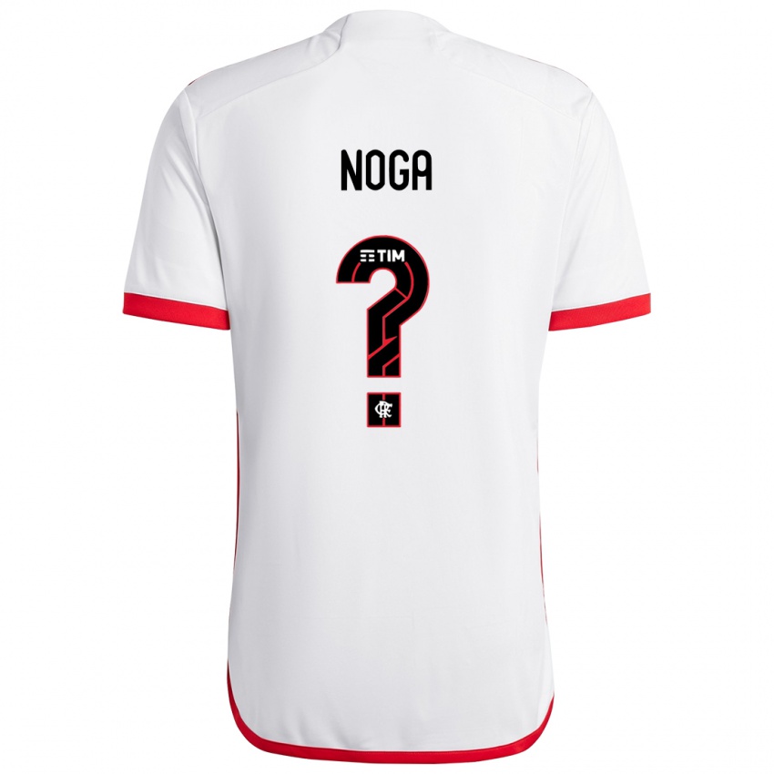 Kinderen Gabriel Noga #0 Wit Rood Uitshirt Uittenue 2024/25 T-Shirt