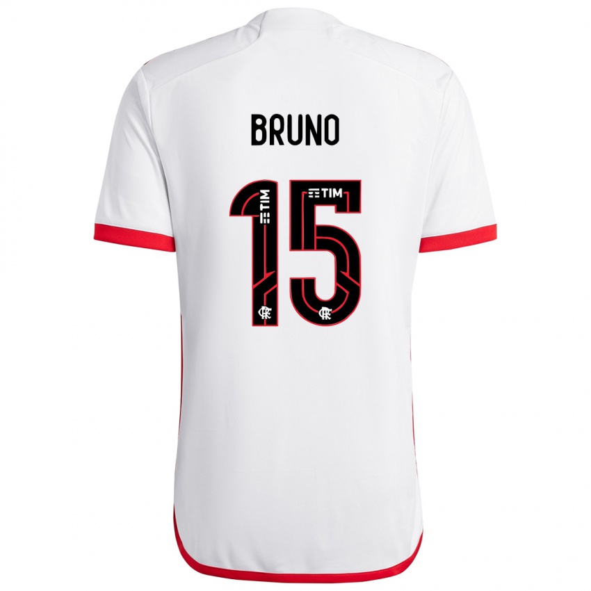 Kinderen Fabrício Bruno #15 Wit Rood Uitshirt Uittenue 2024/25 T-Shirt