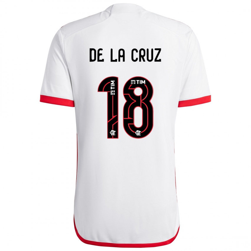 Kinderen Nicolas De La Cruz #18 Wit Rood Uitshirt Uittenue 2024/25 T-Shirt