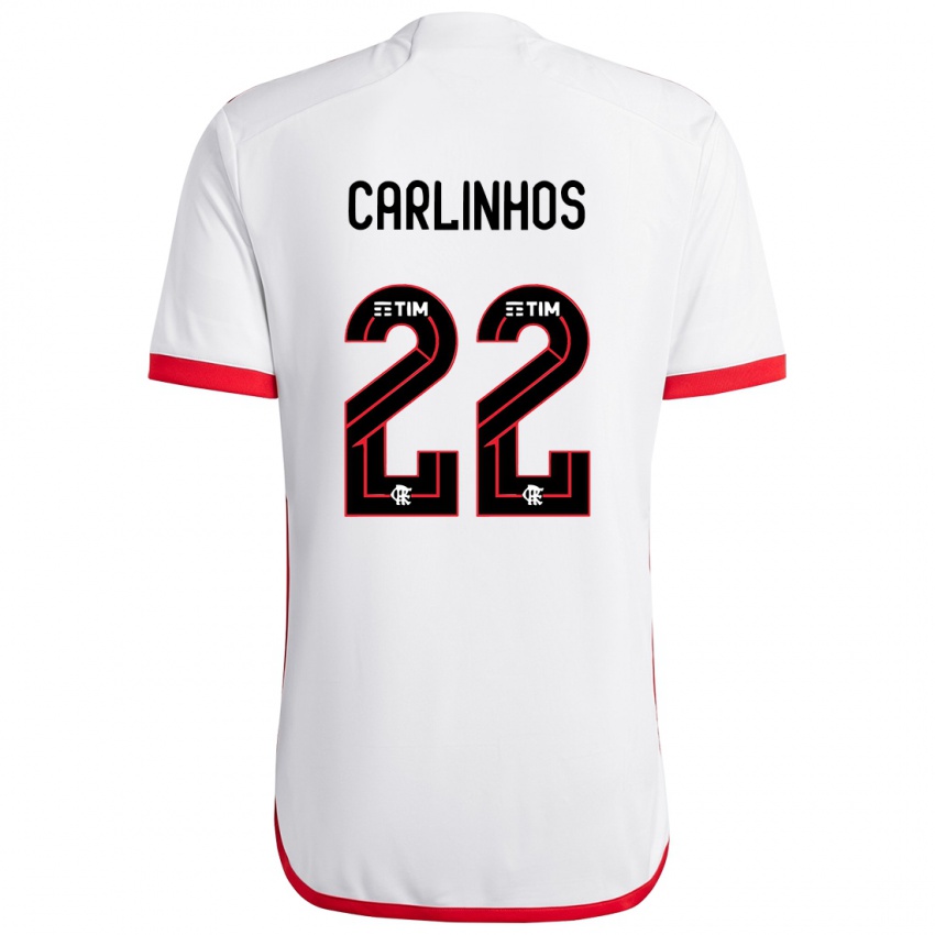 Kinderen Carlinhos #22 Wit Rood Uitshirt Uittenue 2024/25 T-Shirt